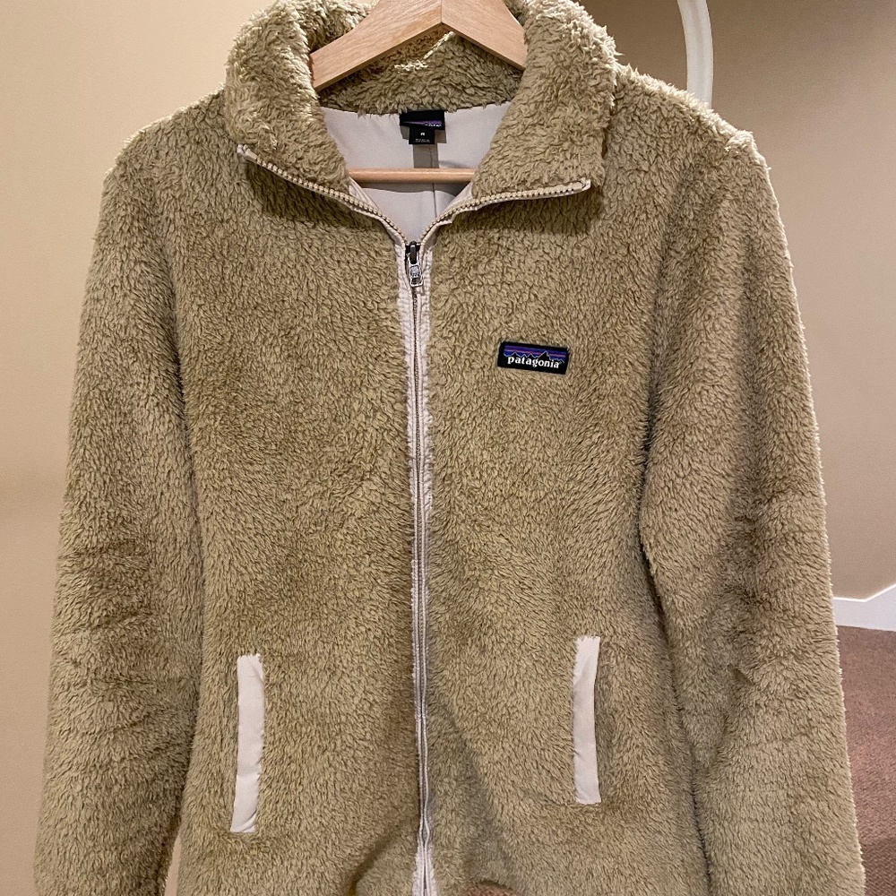 Patagonia Los Gatos Fleece Full Zip Jacket, Tan, Size M